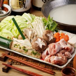 大山鶏白湯水炊き鍋