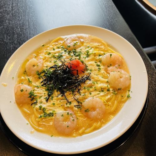 【ランチ】ぷりぷり小エビの明太子クリーム