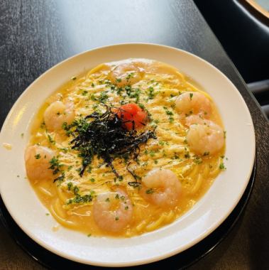 【ランチ】ぷりぷり小エビの明太子クリーム