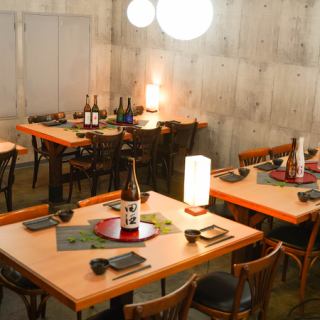 [Table seats for 2 to 30 people] The restaurant has a calm and modern Japanese atmosphere.The table seats can be laid out freely, and seats will be prepared according to the number of people.Recommended for company banquets and various gatherings.