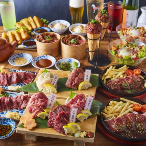 [Eat all the horsemeat!] Horsemeat creations such as sashimi, grilling, broiling, and deep-frying, and a full range of carefully selected banquet courses!
