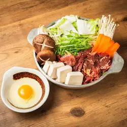 Sukiyaki hot pot from a horse meat shop