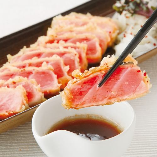 Tuna medium fatty tuna rare tempura