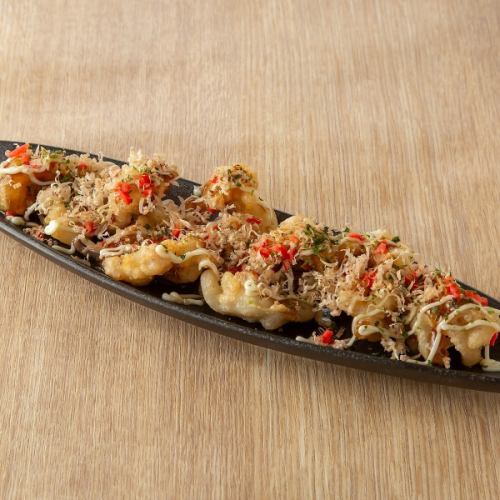 たこ焼き風イイダコ天ぷら