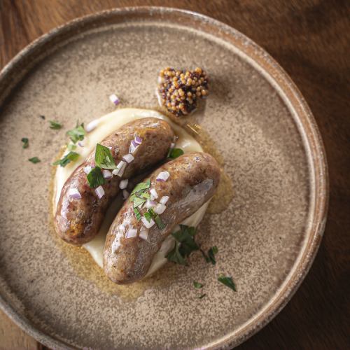 自家製サルシッチャ(ソーセージ) じゃがいもピューレ 2本