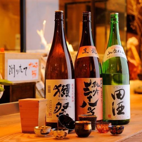 Prepare local sake proud of our shop!