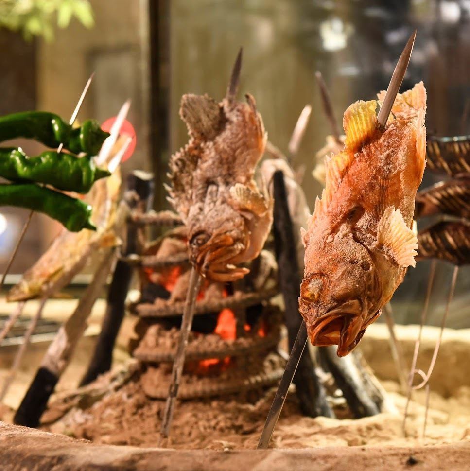 Genshiyaki is the origin of grilled fish grilled in a custom-made robata grill.Enjoy the craftsmanship