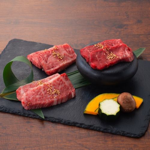 Assortment of 3 kinds of Wagyu beef