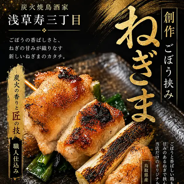 独自の串打ち方、自慢の逸品【ねぎまの炭火焼】
