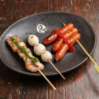 Assorted skewers
