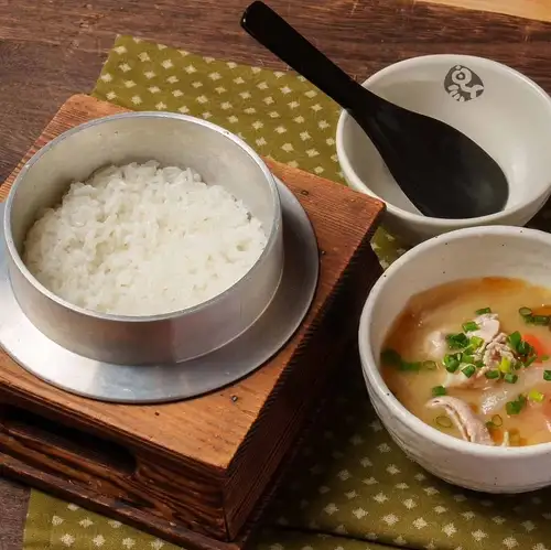 釜炊きご飯の豚汁セット