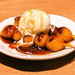 炭火焼きみたらし団子とバニラアイス