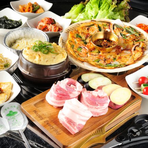 【当店のおすすめ★】肉厚ジューシー◆サムギョプサルセット　1人前2480円(税抜)