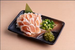 刻みわさびで食べる鶏ワサ