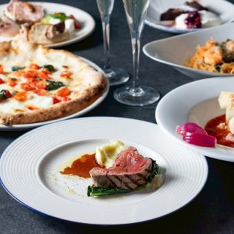【Xmasディナー2025】魚&牛フィレ肉のWメインなど全7皿コース(1部17:30から)