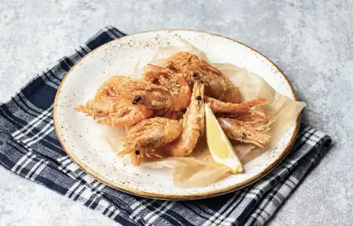 甘海老のセモリナ粉フリット　