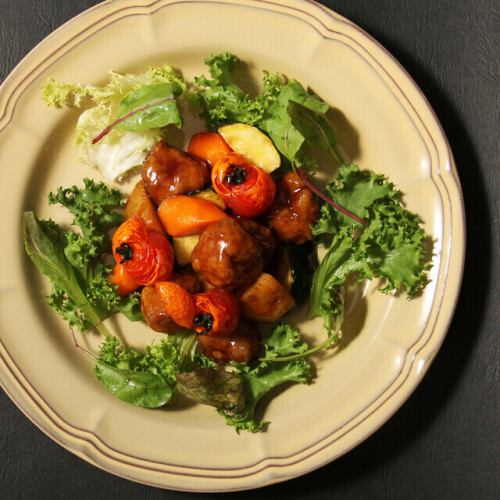 Sweet and sour pork with black vinegar from Sangen pork