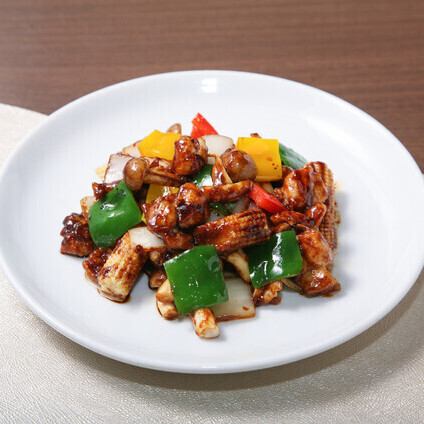 Stir-fried chicken with Peking miso