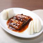 Braised Chinese pickled vegetables served with steamed bread