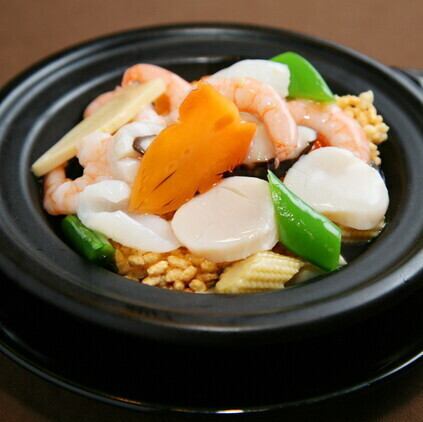 Seafood Scorched Rice with Thick Sauce