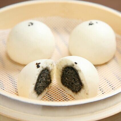 Black sesame buns (3 pieces)