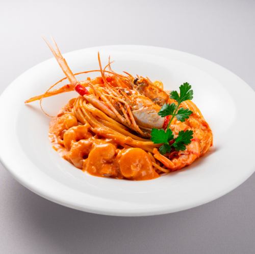 手長海老のアメリケーヌソース