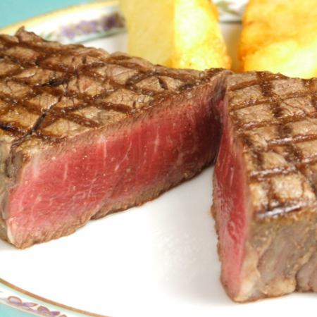 Please enjoy our proud grilled beefsteak, which has been in business for 92 years.