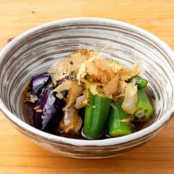 茄子とオクラの揚げ浸し