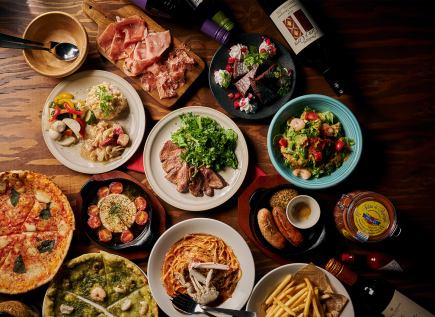 1番人気【生ハム×肉×チーズコース】2.5h飲放付!お肉とチーズ料理含む大満足の14品4000円(税込)