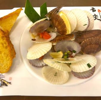 帆立稚貝泡盛蒸
