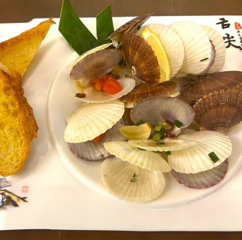 帆立稚貝泡盛蒸