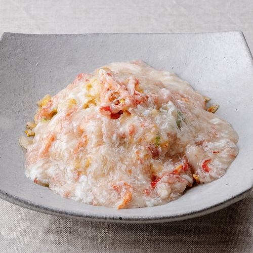 Fried rice with crab sauce