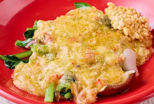 季節野菜の上海蟹あんかけ