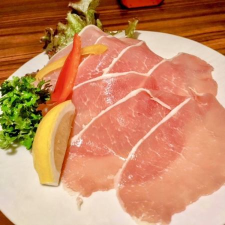 Assorted raw ham