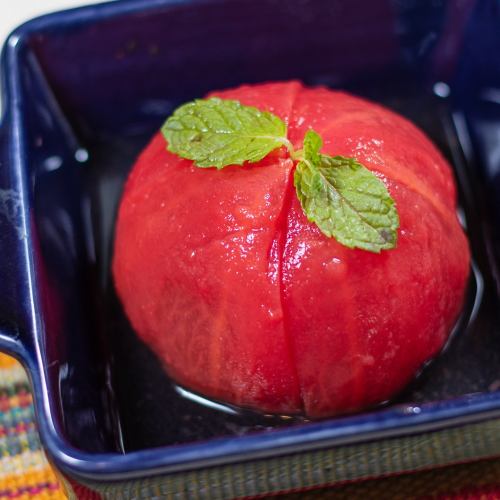 Mysterious ripe peach tomato