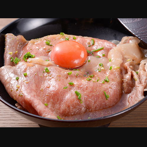TKG topped with Yonezawa beef sirloin