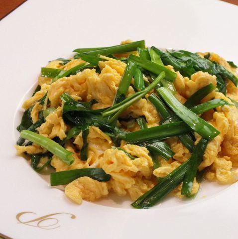 Chive and egg stir-fry