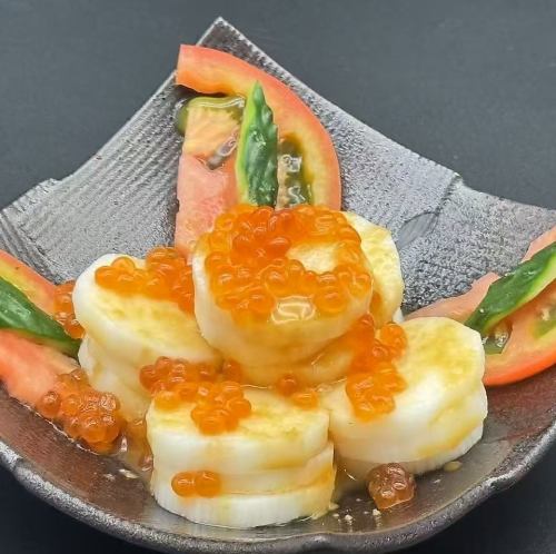 Nagaimo pickled in wasabi with fish roe