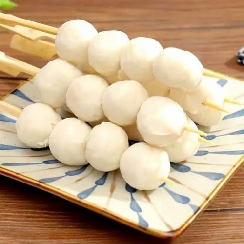 Grilled fish ball skewers