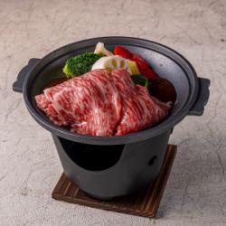 前沢牛(黒毛和牛)陶板焼き