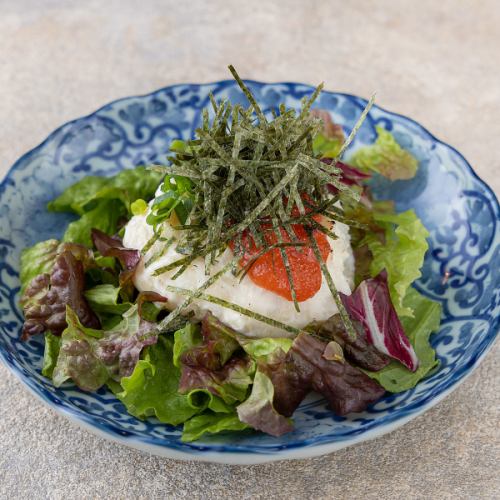 Grilled cod roe potato salad
