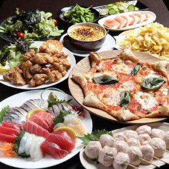 ＜プレミアムプラン＞3時間半飲み放題★おつまみ10品＋お刺身盛り合わせ付/6000円(税込)