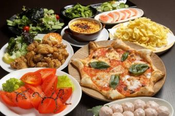 价格实惠的宴会♪<轻食套餐+含啤酒>2.5小时无限畅饮★附10种小食/4,500日元（含税）