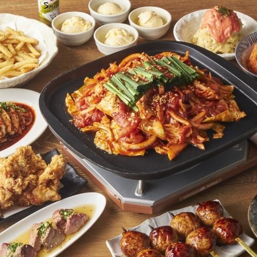 야키토리와 철판 요리 코스