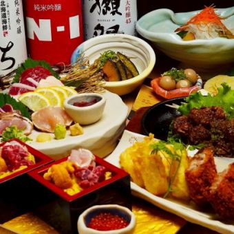 【早期特典】プレミアム飲み放題付き【2025忘年会コース】馬刺しや、ステーキ、ハンバーグ!