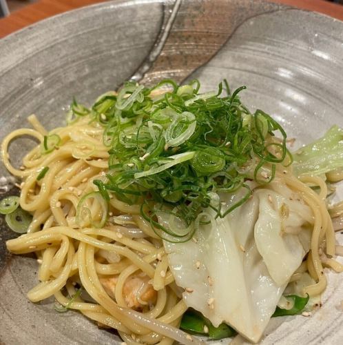 朝引き鶏の塩焼きそば