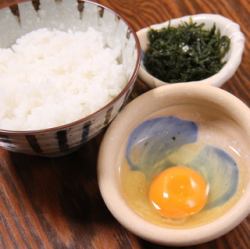 焼きばら干し海苔卵かけご飯