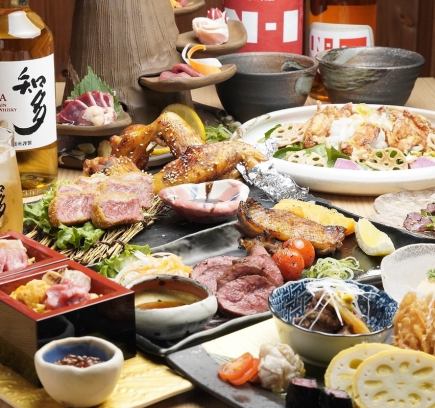 プレミアム飲み放題付き【純国産馬肉と天草大王贅沢コース】天草大王鶏刺しや馬肉の霜降りカツ♪