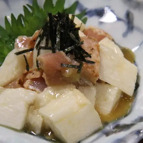 <十勝川西産>長芋と朝引き鶏のわさび和え