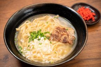 Soki soba, the final dish of Okinawan cuisine